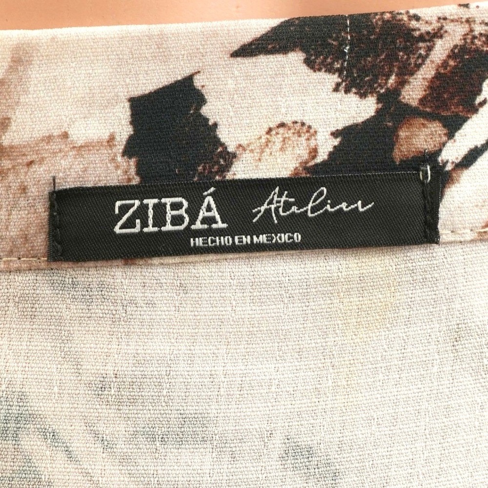 Ziba Atelier Tulum Abstract Print Halter Tie Top and Wrap Skirt Set‎ - Picture 5 of 5